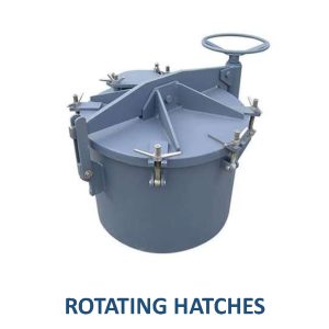 Escotillas redondas de acero uso en embarcaciones navales.